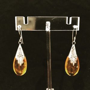 925 sterling silver Ámbar earrings
